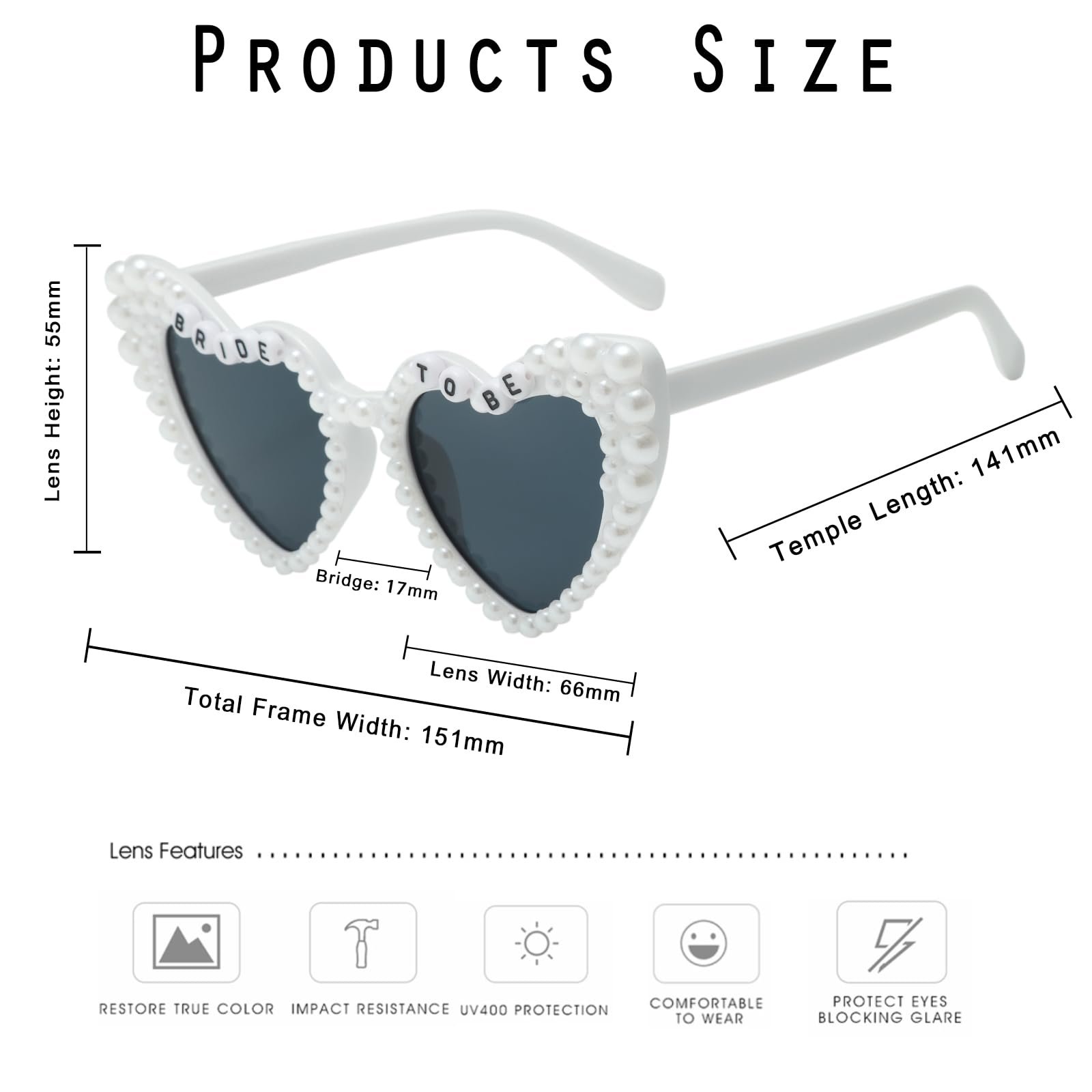 Сонцезахисні окуляри Серце Ретро Long Keeper для Нареченої Жіночі, фото №3