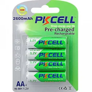 Аккумулятор PKCELL 1.2V AA 2600mAh NiMH Already Charged, 4 штуки в блистере цена за блистер, Q12 - Фото 1