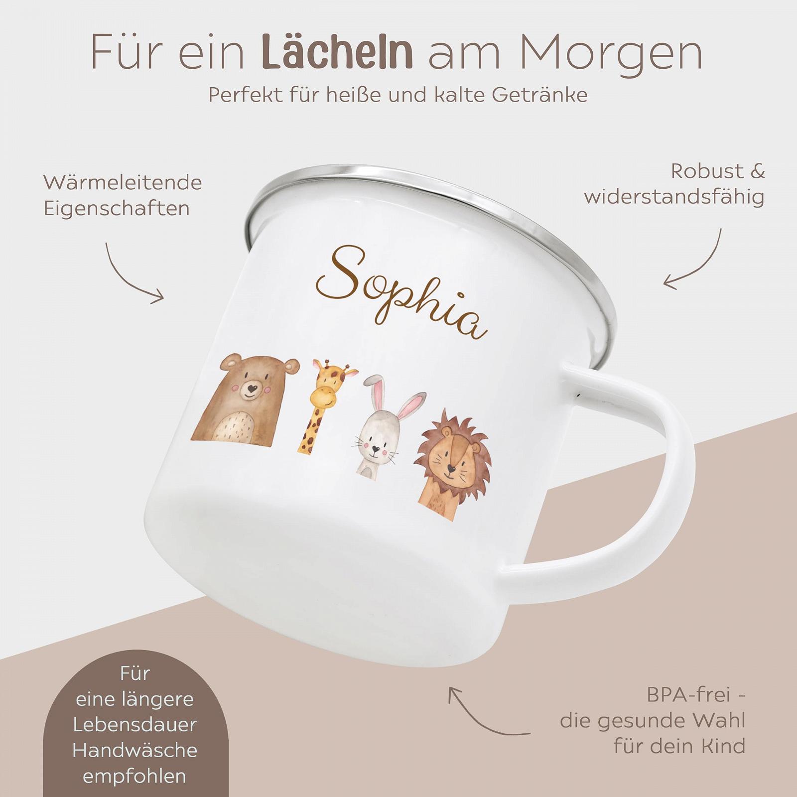 Емальована кружка wunderwunsch з високоякісним спеціальним принтом для дітей, фото №3