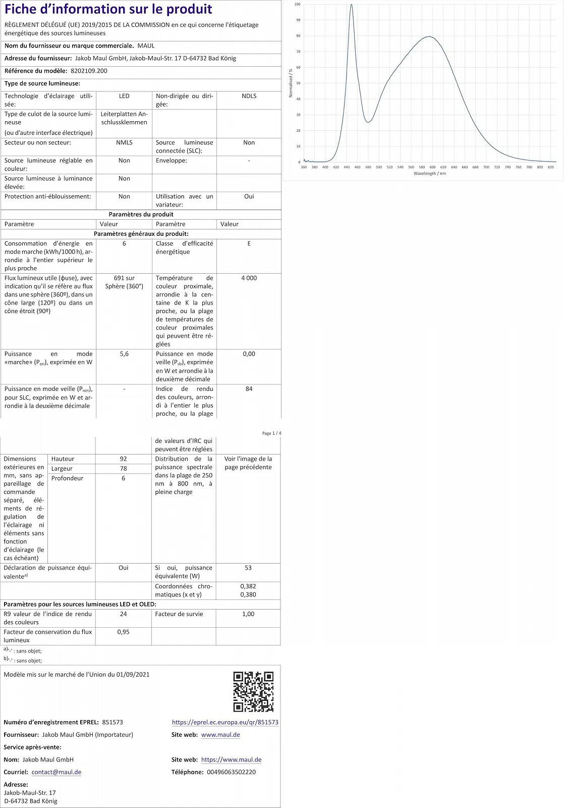 Настільна лампа Maul 82021 95 Space Срібляста, фото №11