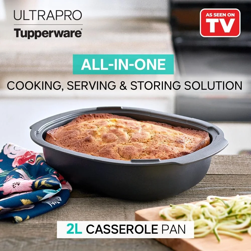 Форма овальная TUPPERWARE UltraPro 2,0 л с крышкой черная, фото №2