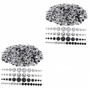 Полукруглые имитационные бриллианты из смолы TEHAUX, 2 шт. - Фото 1