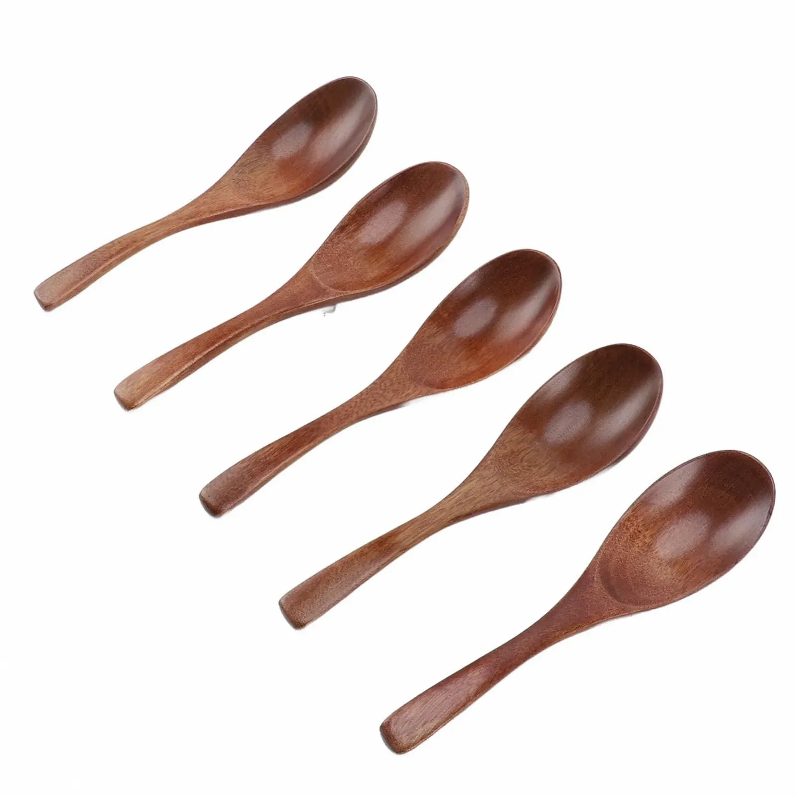 Ложка Дерев'яна ручної роботи в японському стилі 15,2 см для супу, кави, чаю, напоїв, фото №7