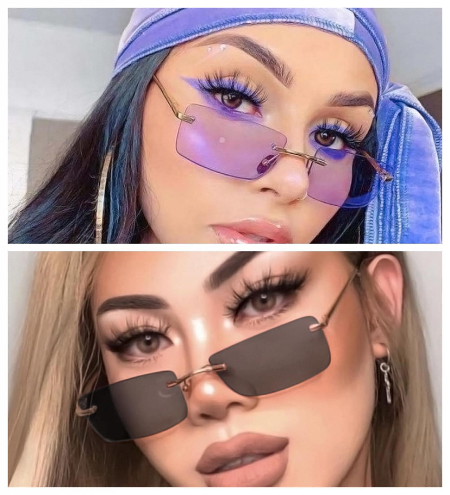 Без оправи Сонцезахисні окуляри besbomig для жінок і чоловіків Ретро, фото №7