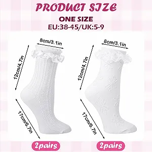 Шкарпетки з рюшами Білий synthetic.ua - Фото 1