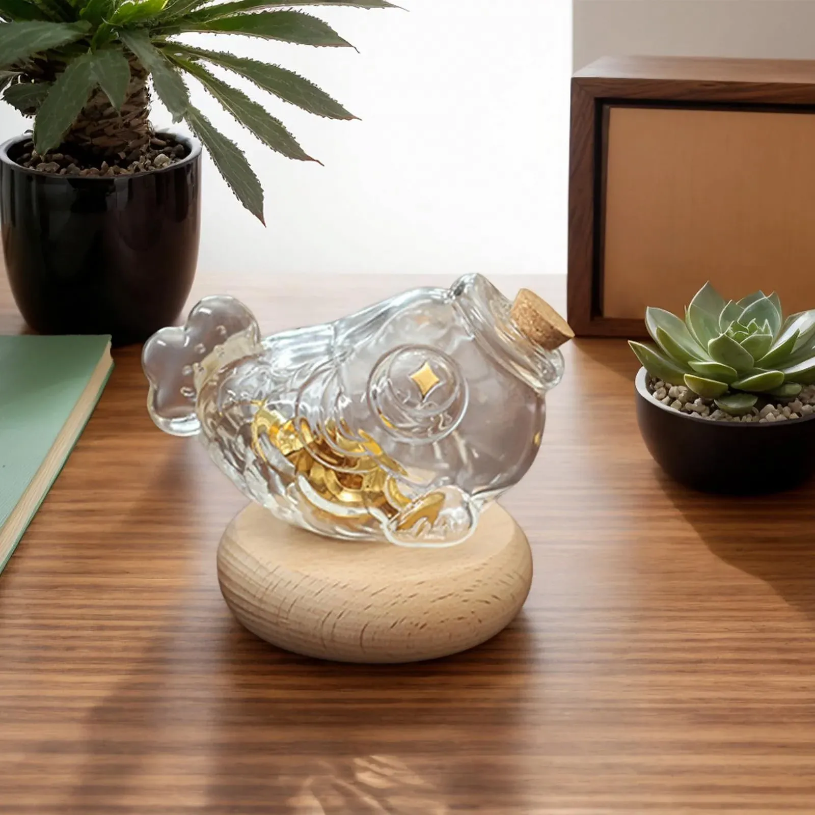 Скарбничка скляна у формі рибки мала, фото №2