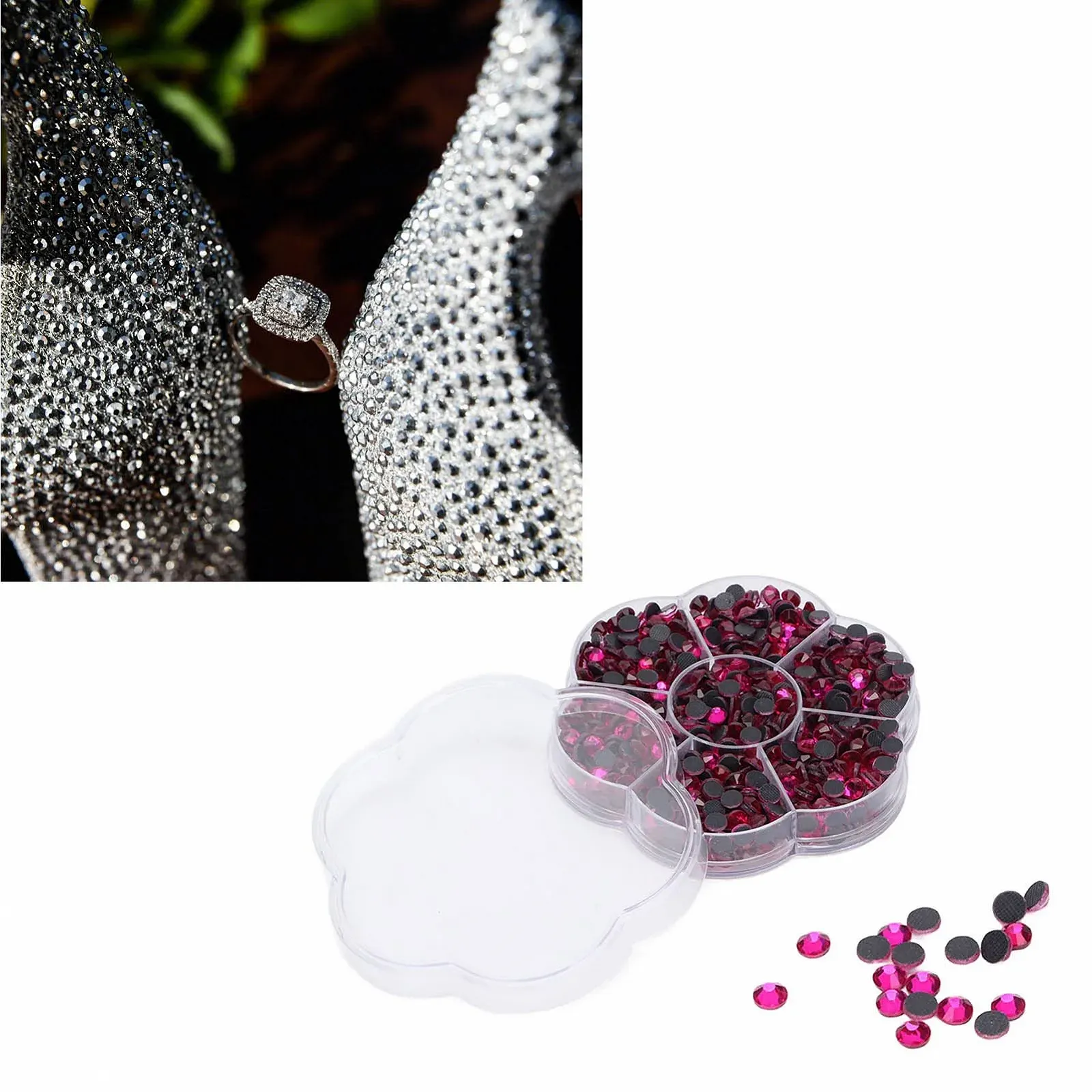 Стразы Граненые стеклянные стразы Добавляют блеск и шарм Аксессуары для дизайна ногтей DIY поделки 3D стразы для одежды Обувь Сумки Домашний декор, фото №2