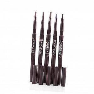 Олівець для брів FOMIYES 2 1 Twin з щіточкою Cejas Medium Coffee автоматичний - Фото 1