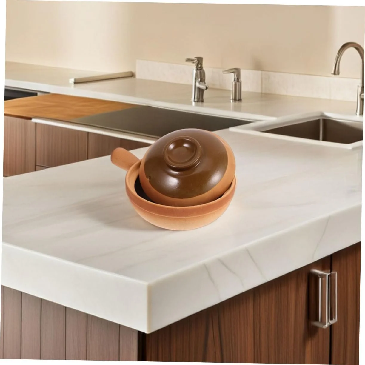 Горшок для запекания Garneck традиционный глиняный с крышкой многофункциональный, фото №4