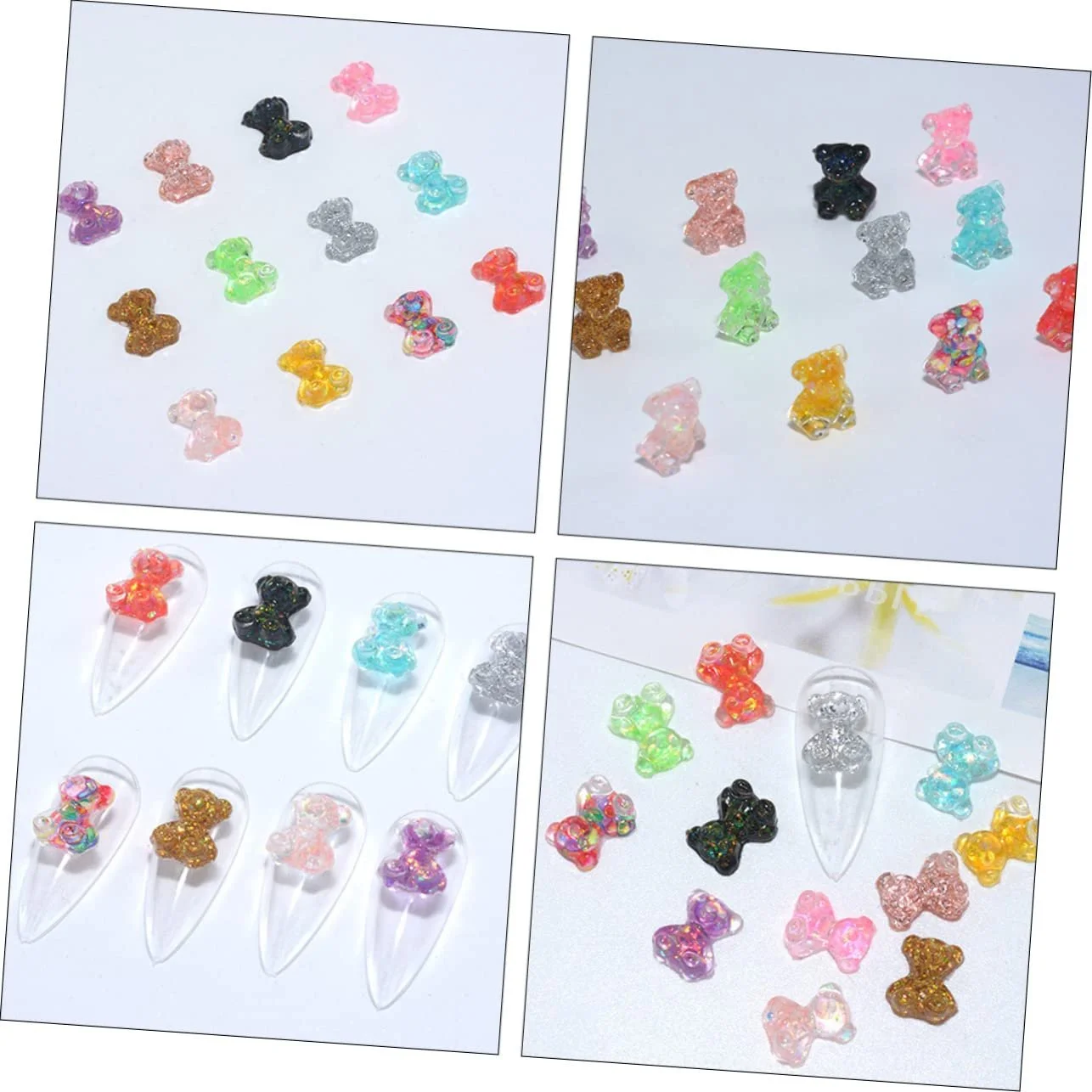 Наклейки для ногтей Медведь FRCOLOR 3 набора, 300 штук, фото №5