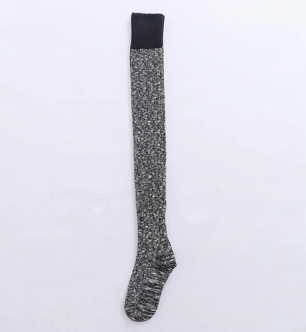 Гетры YAMEE Женские зимние вязаные гетры выше колена Ретро, фото №3