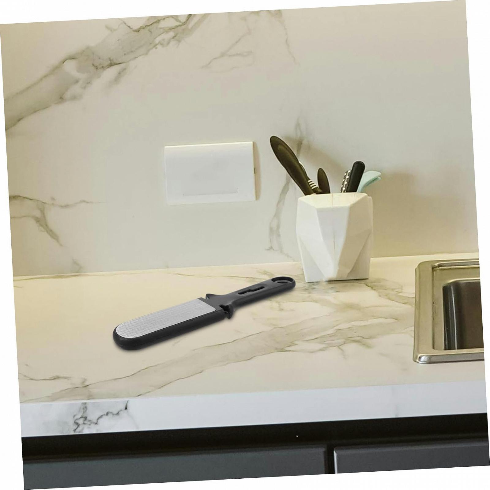 Точилка для ножей VALICLUD ручная из нержавеющей стали с эргономичной ручкой, фото №6