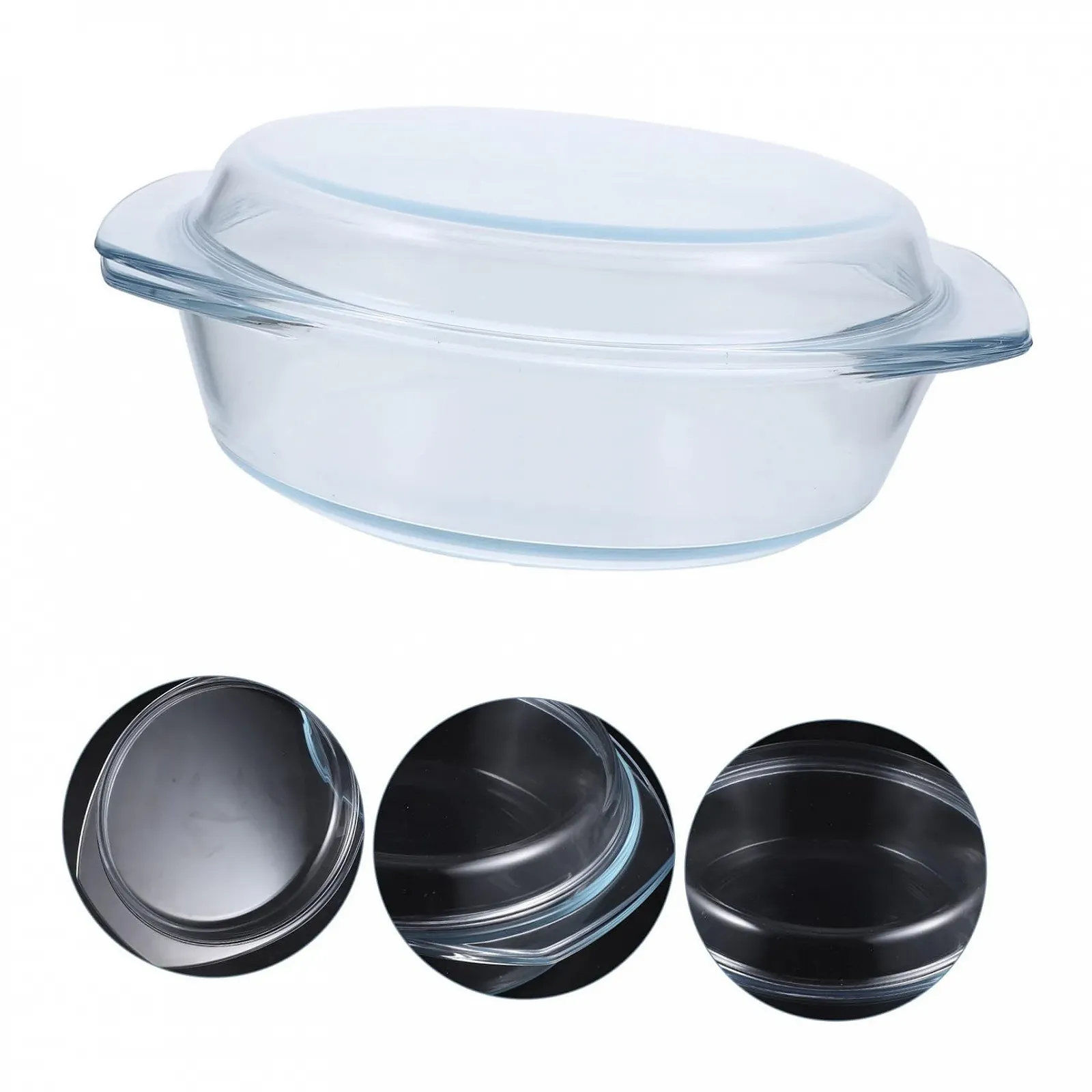 Форма для запікання скляна з плоскою кришкою жаростійка універсальна, фото №8 Форма для запікання скляна з плоскою кришкою жаростійка універсальна, фото №8