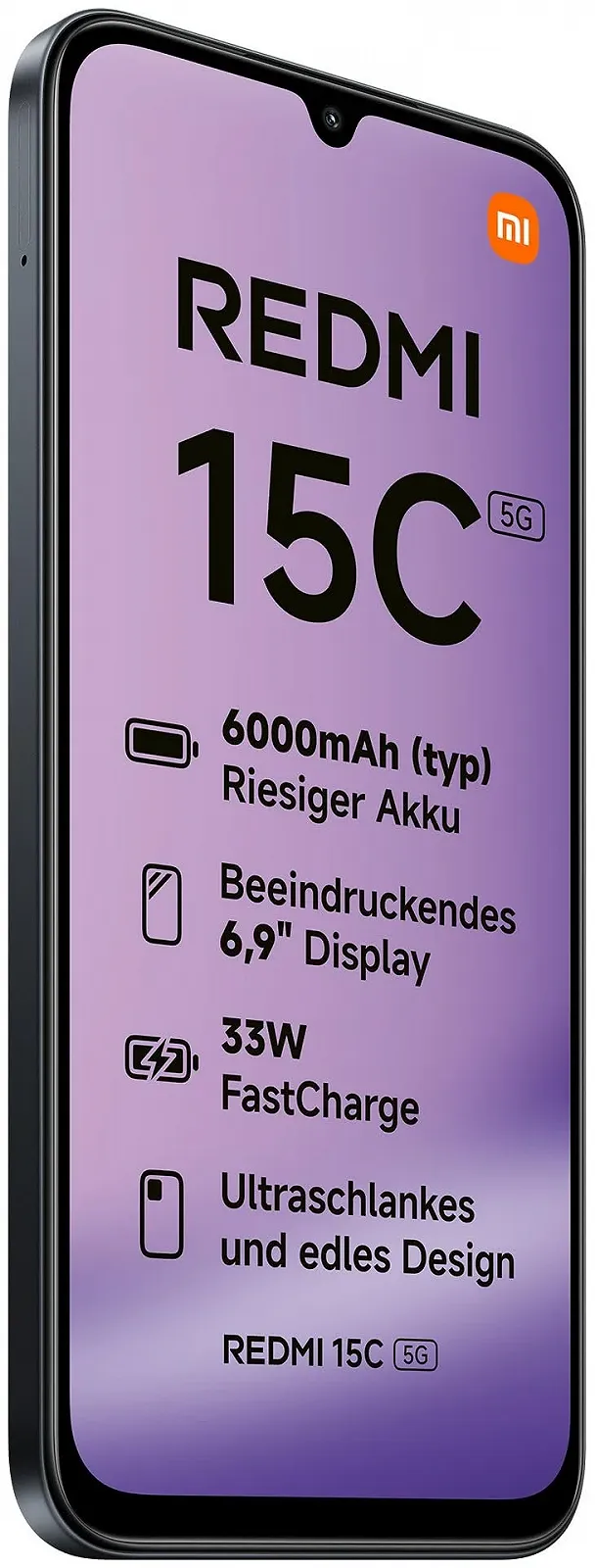 Смартфон Xiaomi Redmi 15C 5G 4/128 GB Midnight Black, фото №3 Смартфон Xiaomi Redmi 15C 5G 4/128 GB Midnight Black, фото №3