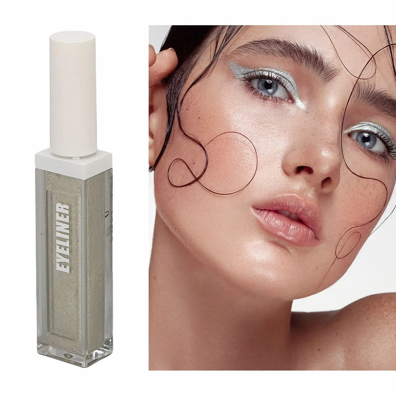 Рідка Підводка для очей Металева, фото №2 Рідка Підводка для очей Металева, фото №2