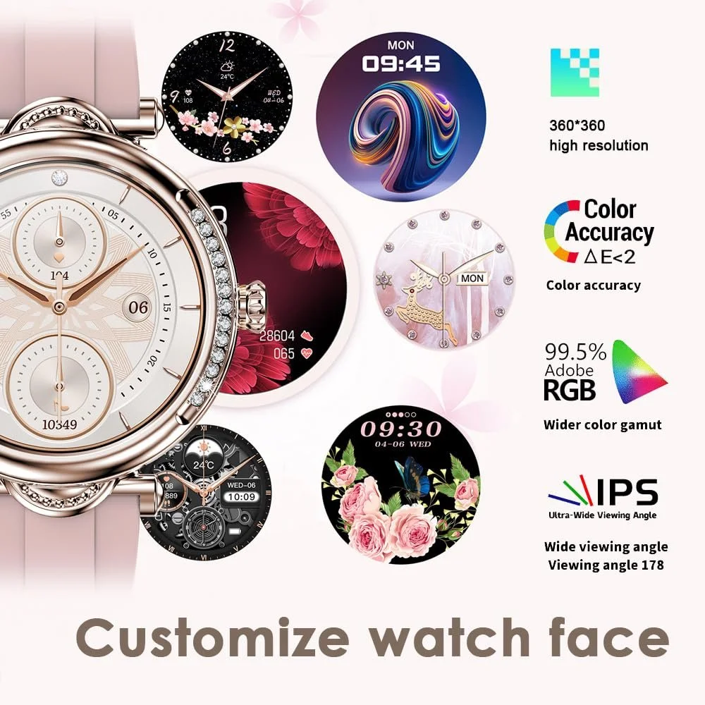 Смарт-годинник для жінок findtime DG4BK, чорний, фото №5 Смарт-годинник для жінок findtime DG4BK, чорний, фото №5