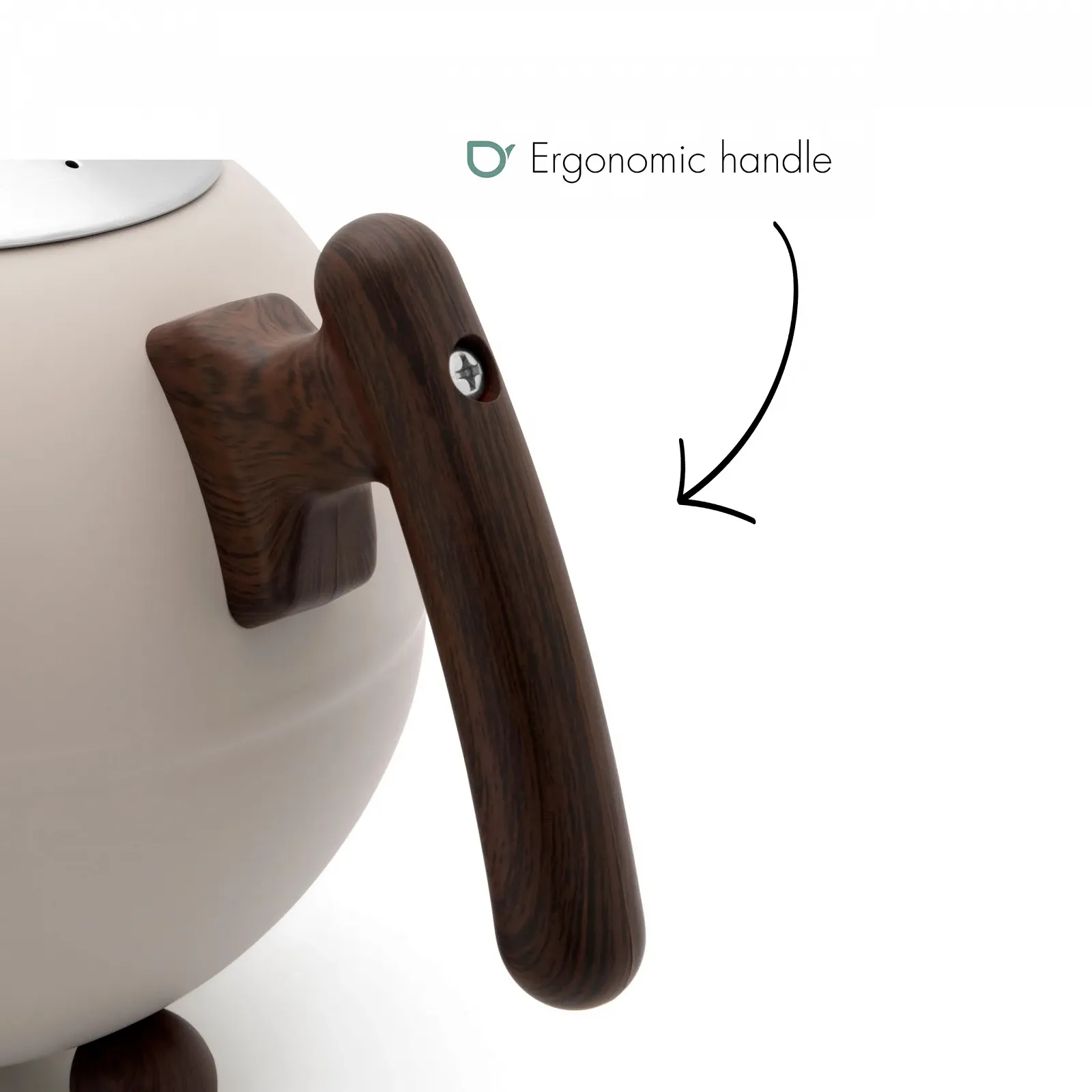 Чайник-заварник Bredemeijer Великий Бежевий Кулястий Двостінний з нержавіючої сталі 1.2 літра, фото №5