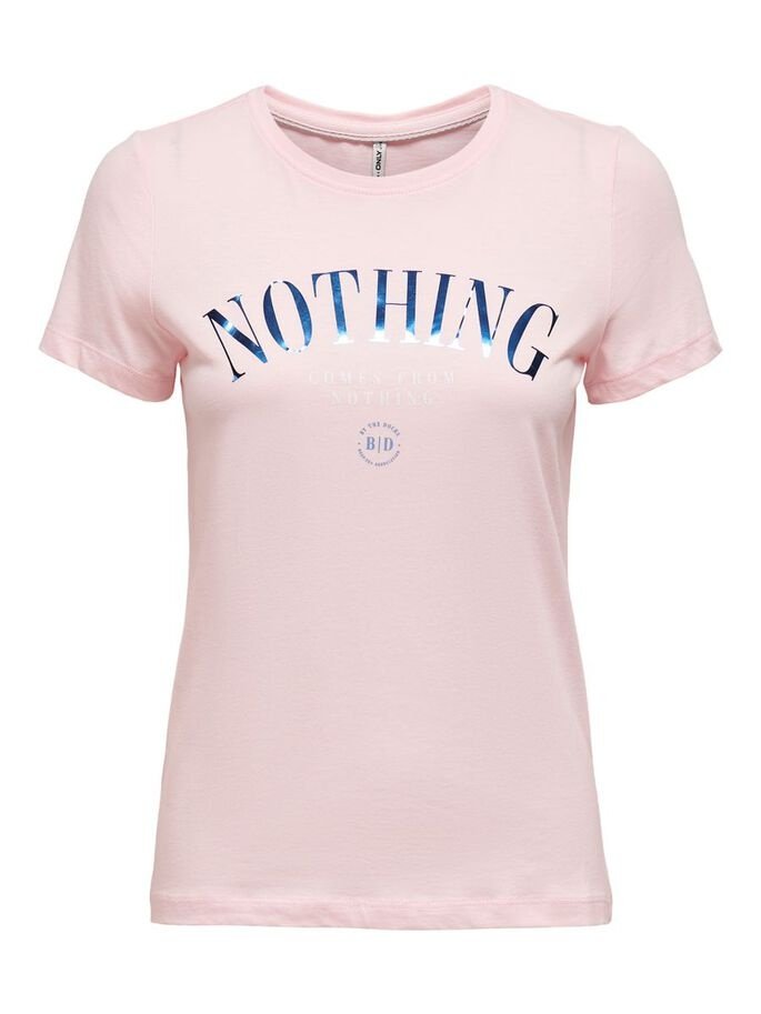 Футболка ONLKITA LIFE REG STATEMENT TOP JRS 15225849 Ballerina ONLY Кремовий S, фото №1