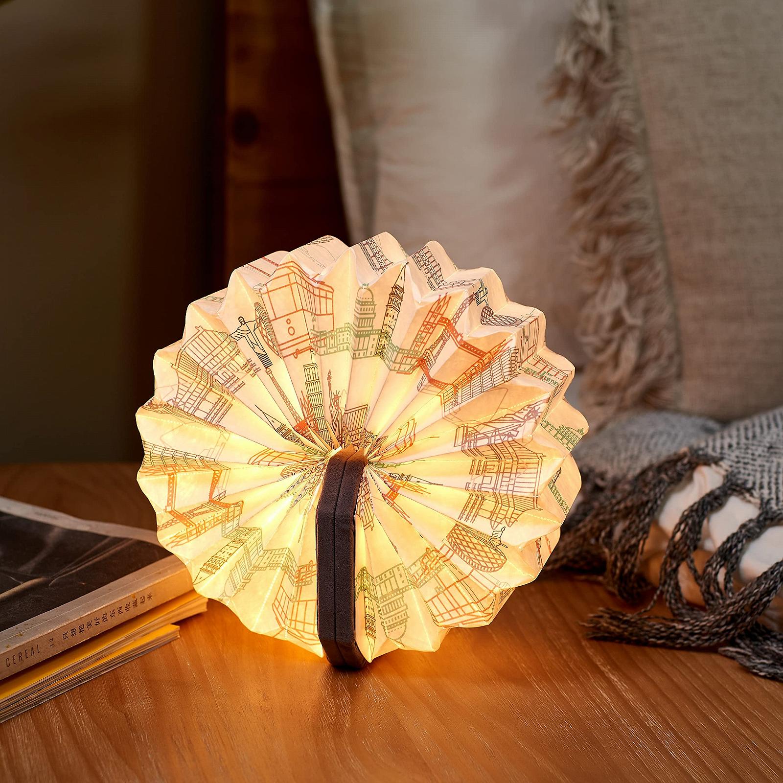 Настільна лампа Gingko Velvet Accordion Lamp Оксамит Grey Landmark (Сірий), фото №6