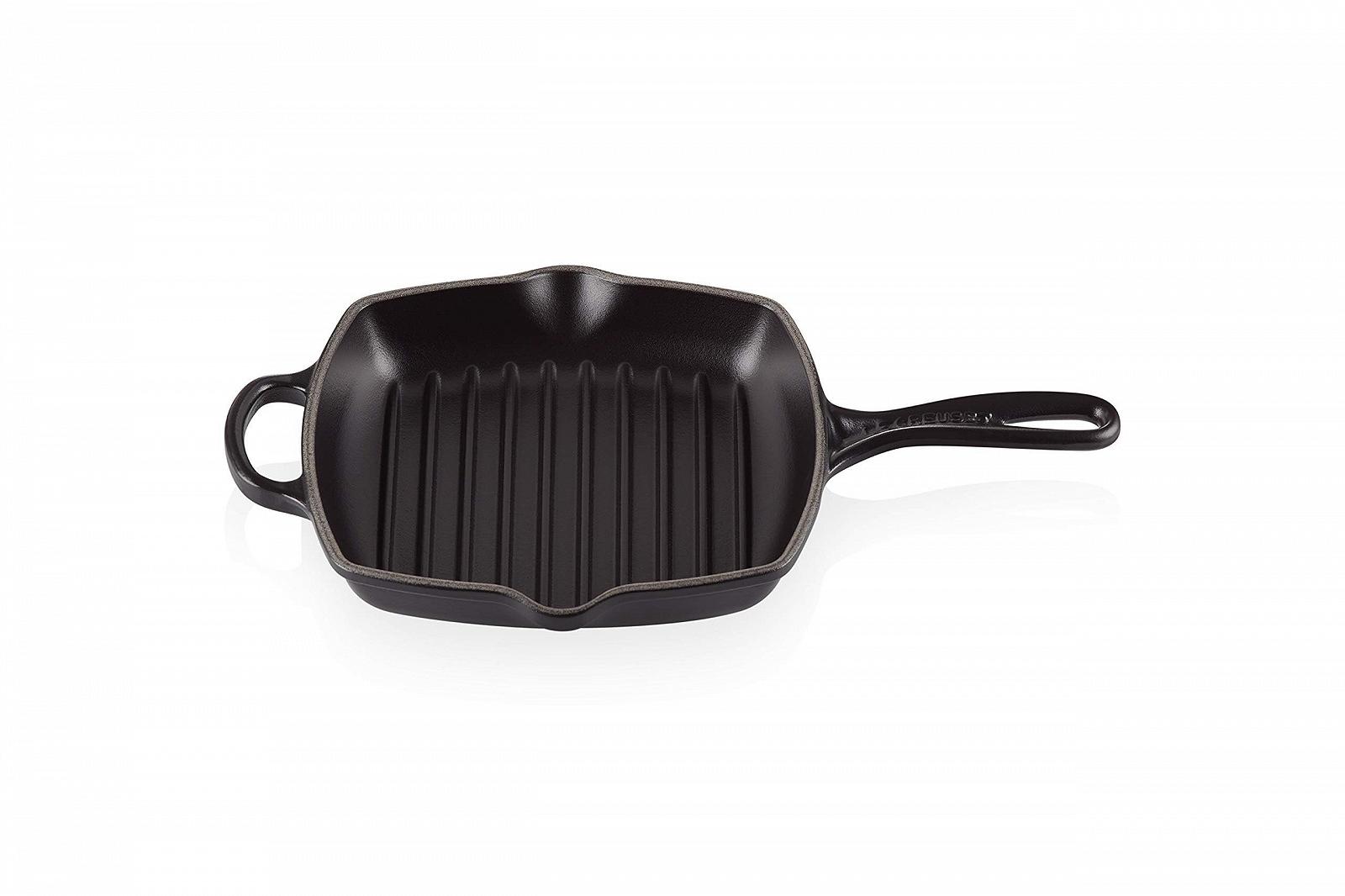 Гриль-сковорода Le Creuset Signature квадратна, чавунна 26 см чорний, фото №3