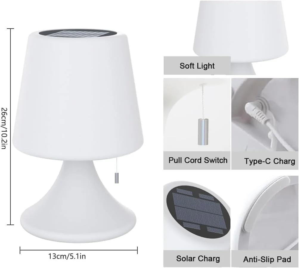 Настільна лампа FUYO Solar LED 8 кольорів Димер IP44 Wireless, фото №4