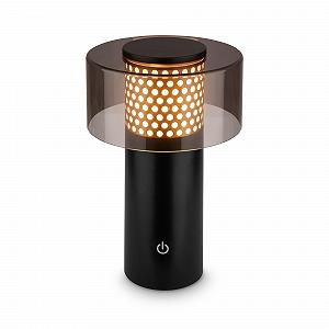 Настольная лампа BRILONER LED Беспроводная IP44 Сенсорная Диммируемая 13 x 20.5 см Черная/Золотая - Фото 1