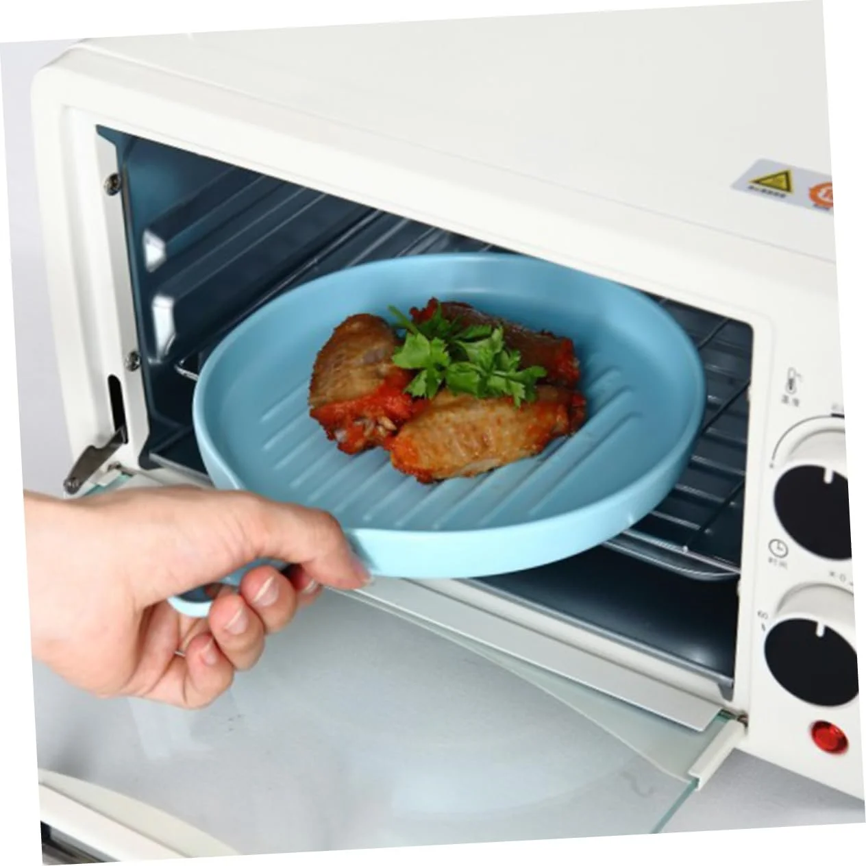 Форма для запекания Zerodeko с ручкой керамическая голубая, фото №6 Форма для запекания Zerodeko с ручкой керамическая голубая, фото №6