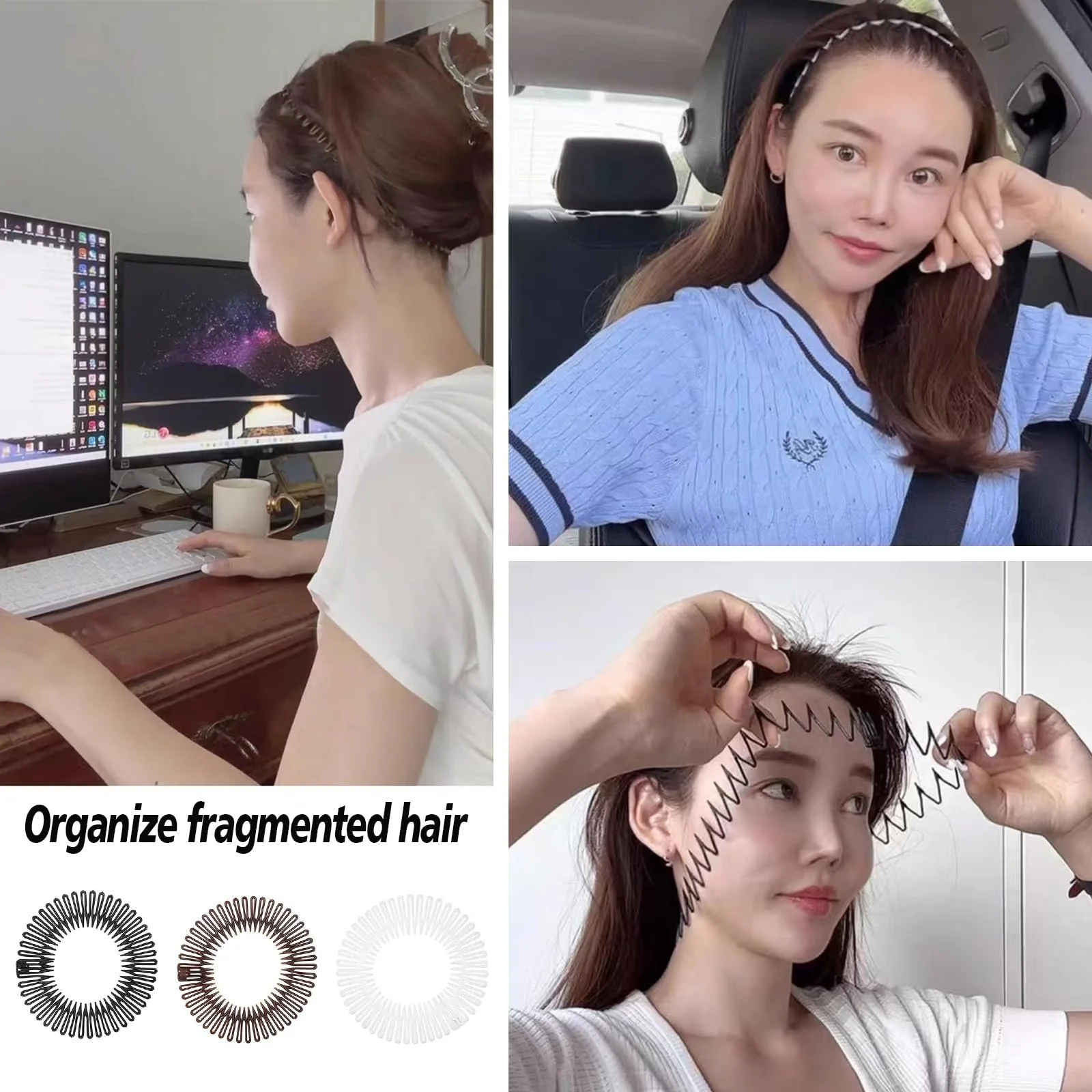 Обруч-гребешок зигзаг 12 шт, фото №5