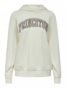 Світшот ONLTROLLE LIFE L/S VARSITY HOOD BOX SWT 15250215-Tofu-Print:PRINCETON ONLY XS - Фото 1