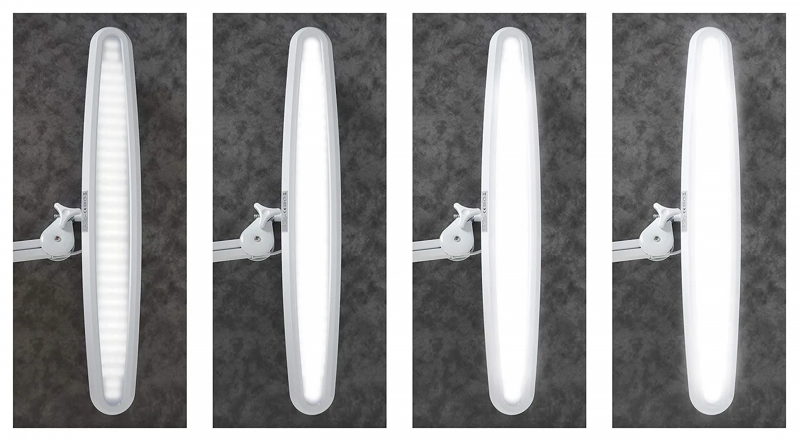 Робоча лампа LED SEMPLIX регульована яскравість зі струбциною біла, фото №4