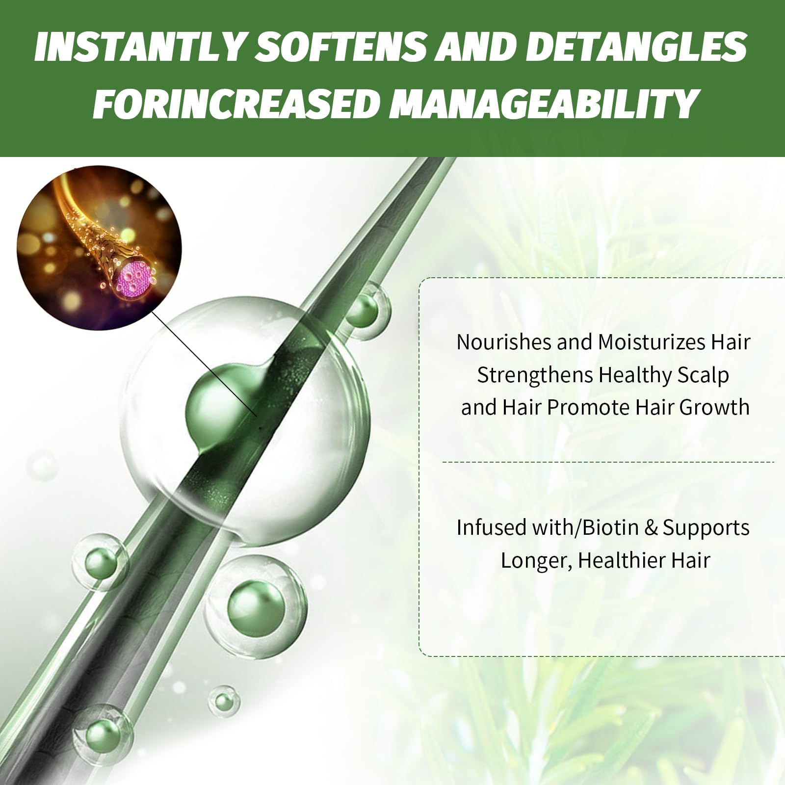 Шампунь Rosemary Hair Growth Oil Suitable for Care of the Scalp and Improving Hair Growth (100 мл), фото №5