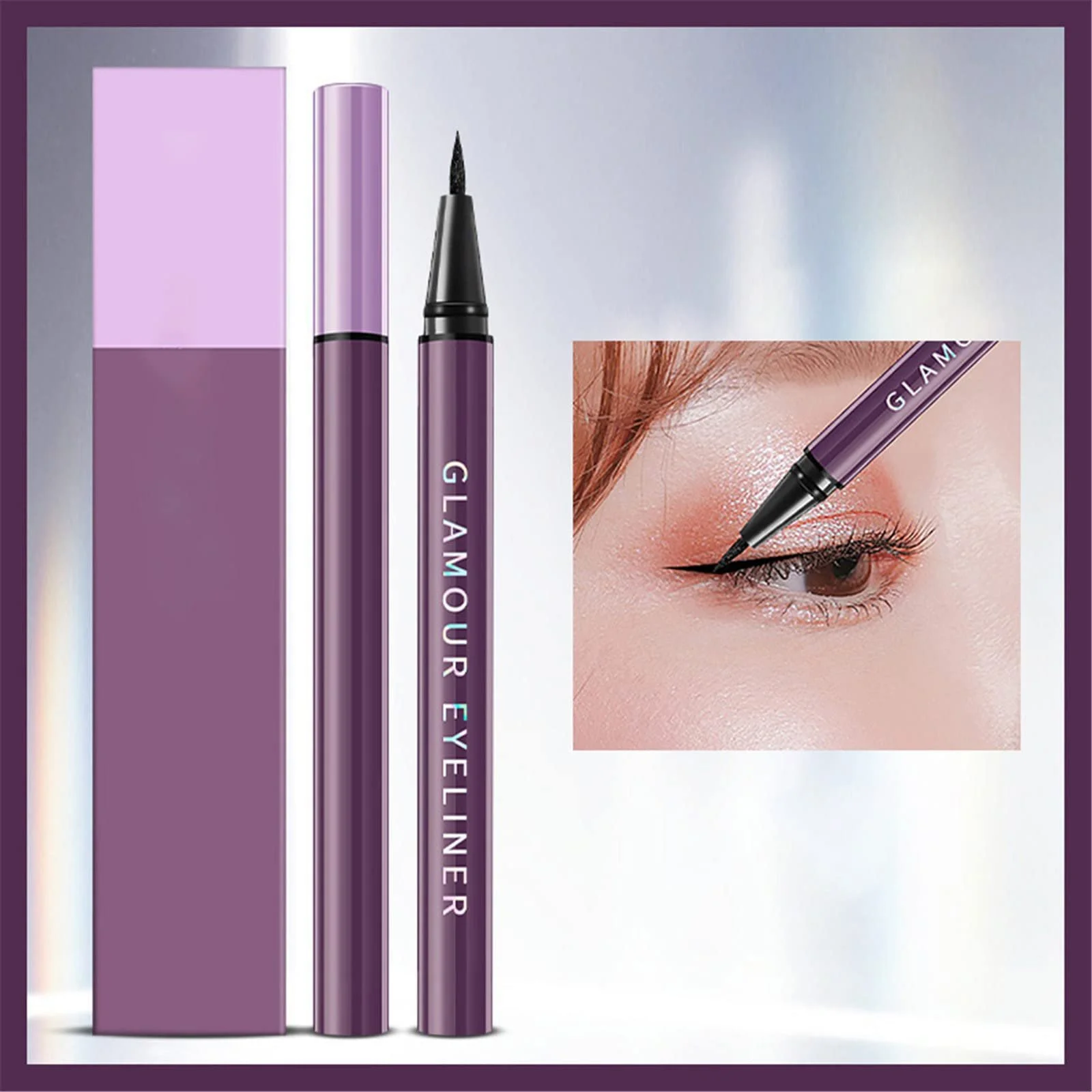 Подводка Smart Charm для начинающих, жидкая подводка-карандаш, которую нелегко обесцветить, 1 мл Фиолетовый, фото №5