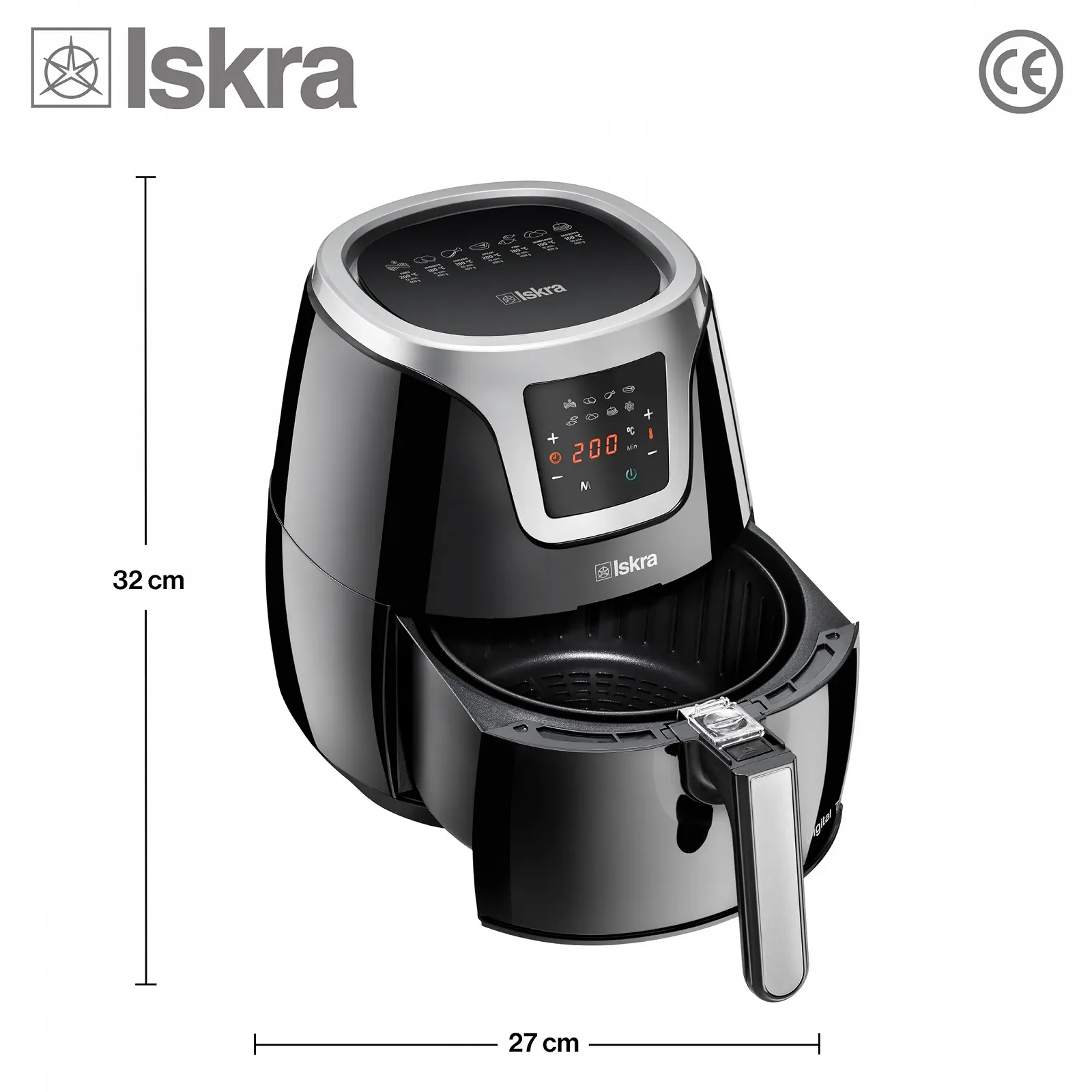 Мультипіч Iskra 3.2 L 1500W 8 програм Сенсорний екран Black, фото №6 Мультипіч Iskra 3.2 L 1500W 8 програм Сенсорний екран Black, фото №6
