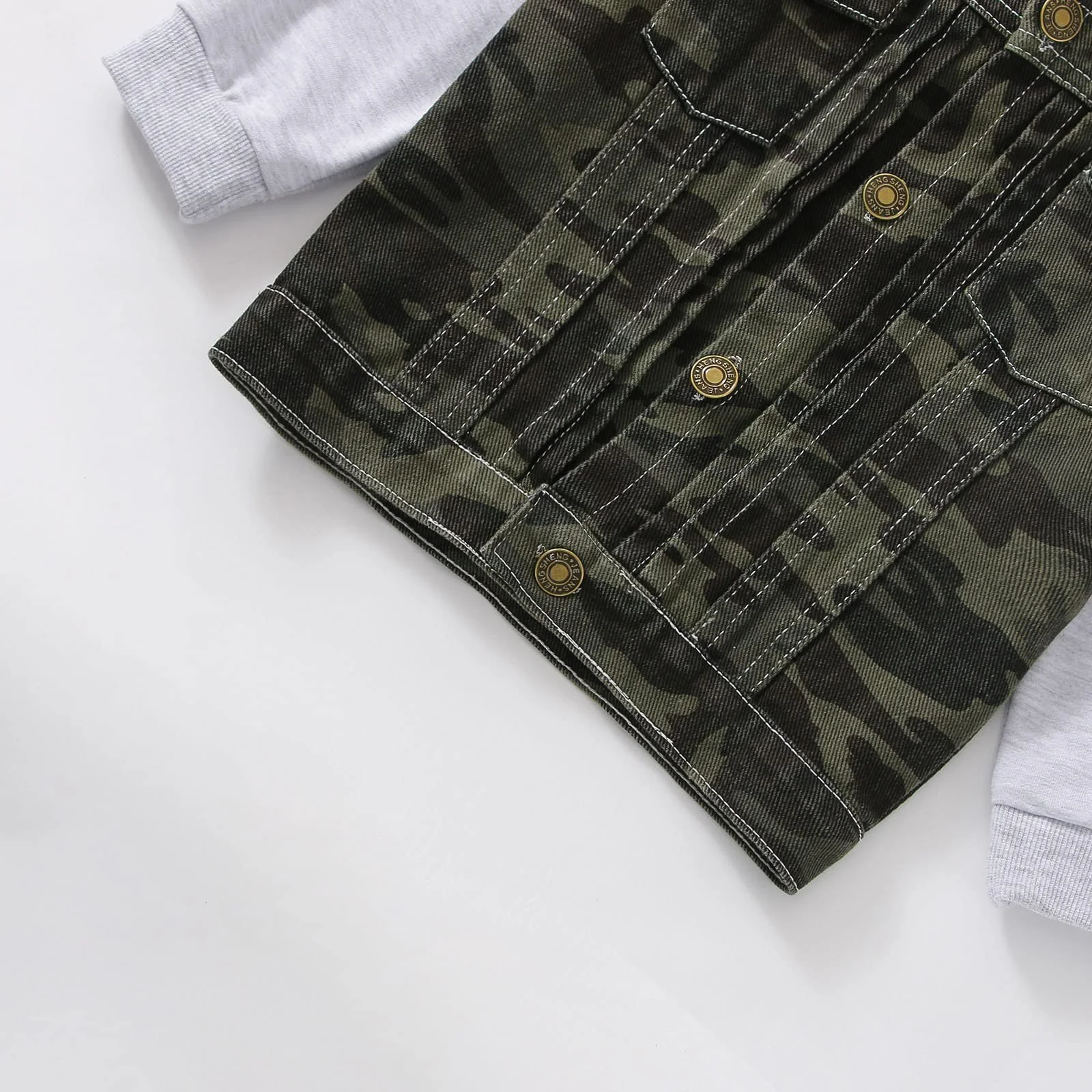 Куртка Джинсовая Mjjsk для мальчиков, детская, с капюшоном, на молнии, стильная, модная, фото №3