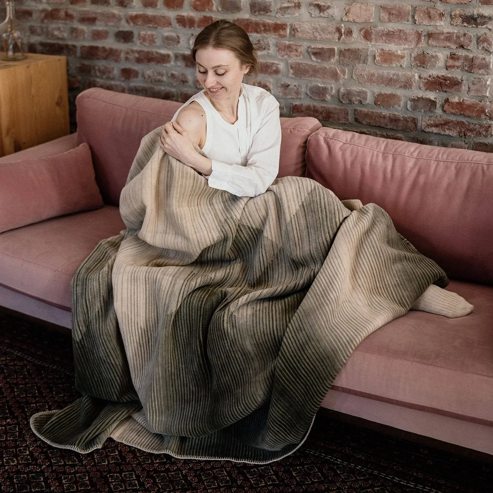 Покривало Ibena Sues 2301 Літня Зелений/Натуральний 150 x 200 см, фото №5 Покривало Ibena Sues 2301 Літня Зелений/Натуральний 150 x 200 см, фото №5