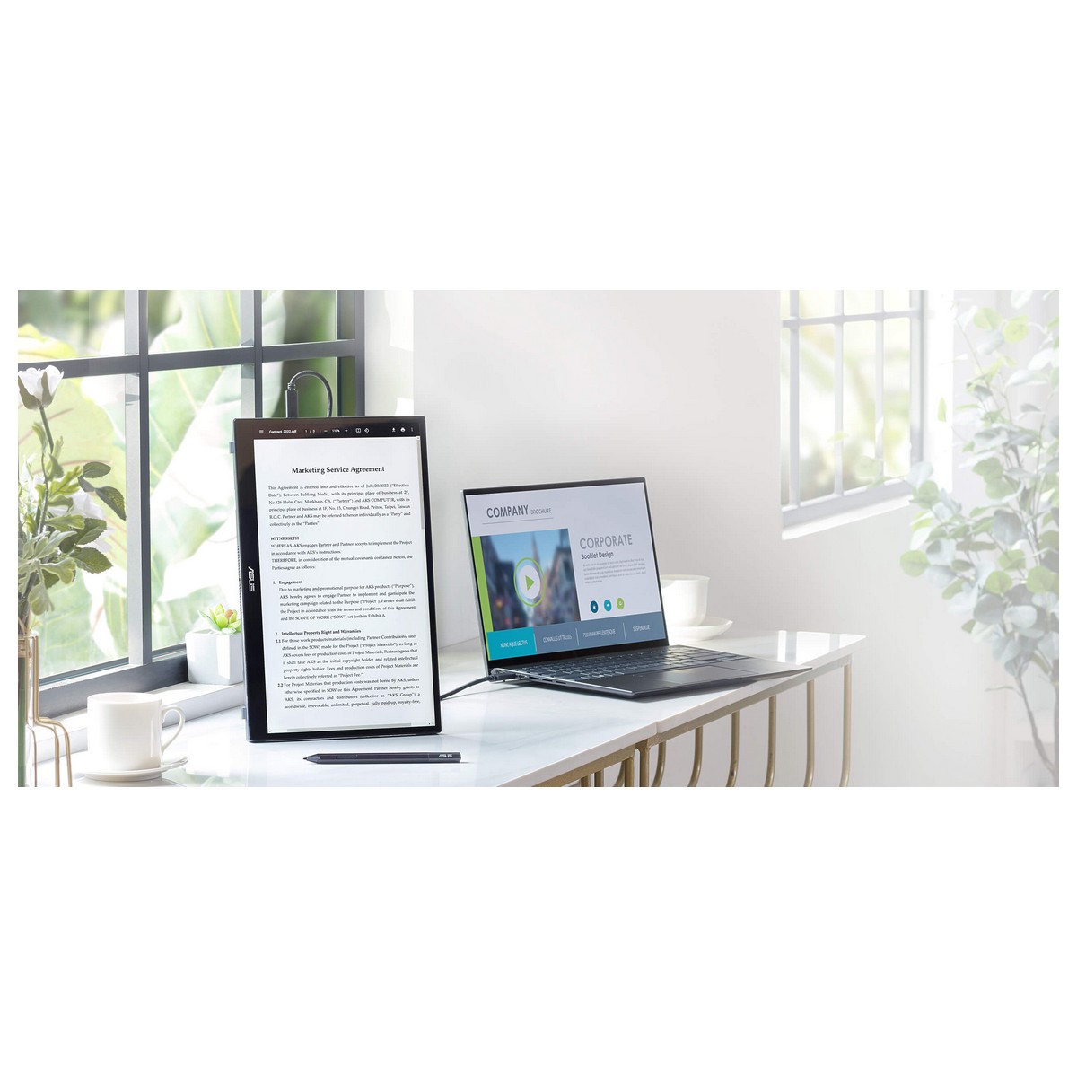 Монітор портативний LCD 14" Asus ZenScreen Ink MB14AHD (90LM063V-B01170), фото №6