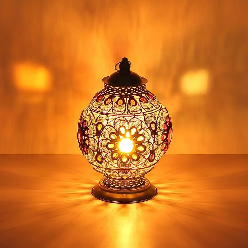 Настольная лампа Globo Металл Акриловые кристаллы E27 27 x 39.5 см Серебристая, фото №2