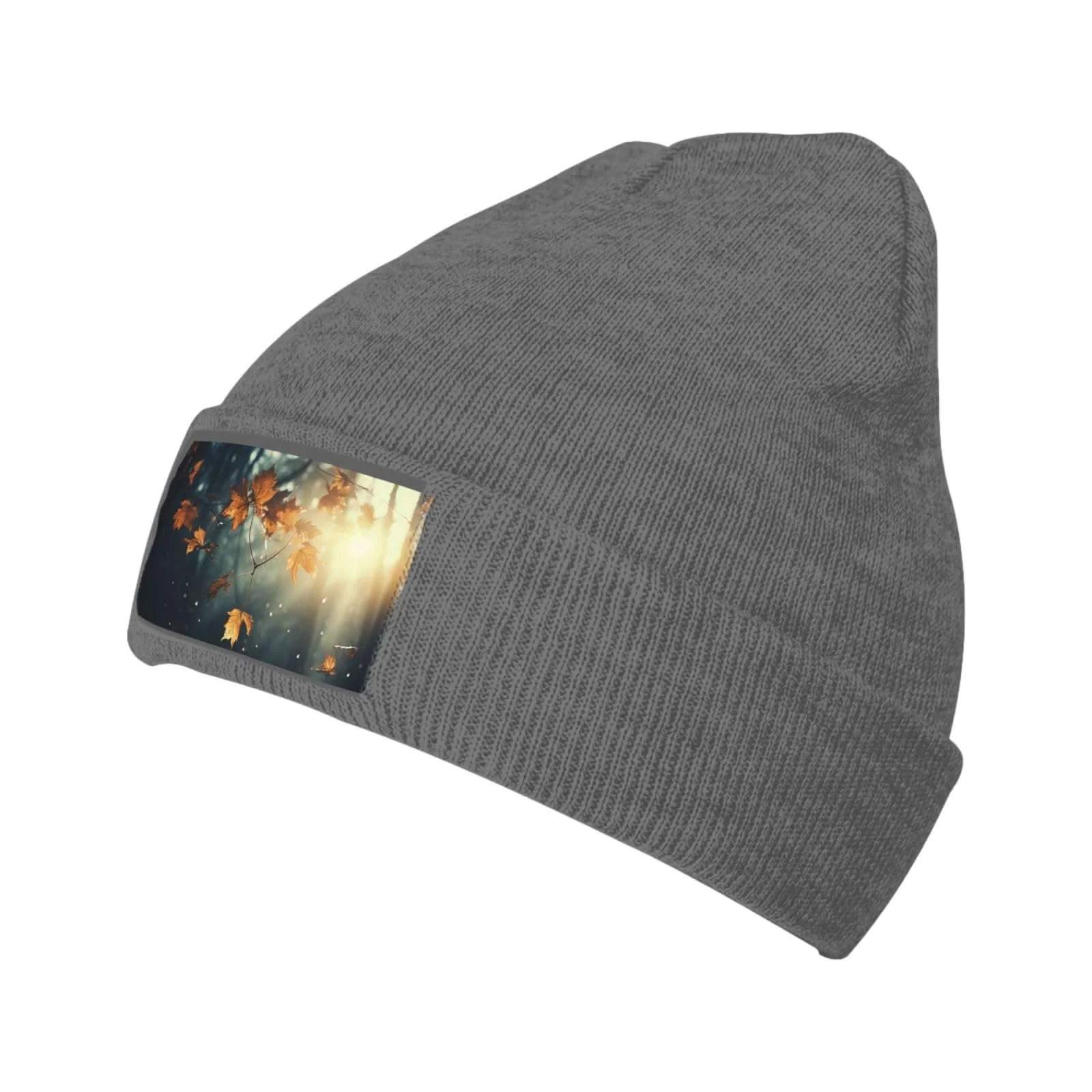 Шапка-бини Autumn Leaves Flying для женщин, зимняя теплая вязаная, фото №1 Шапка-бини Autumn Leaves Flying для женщин, зимняя теплая вязаная, фото №1