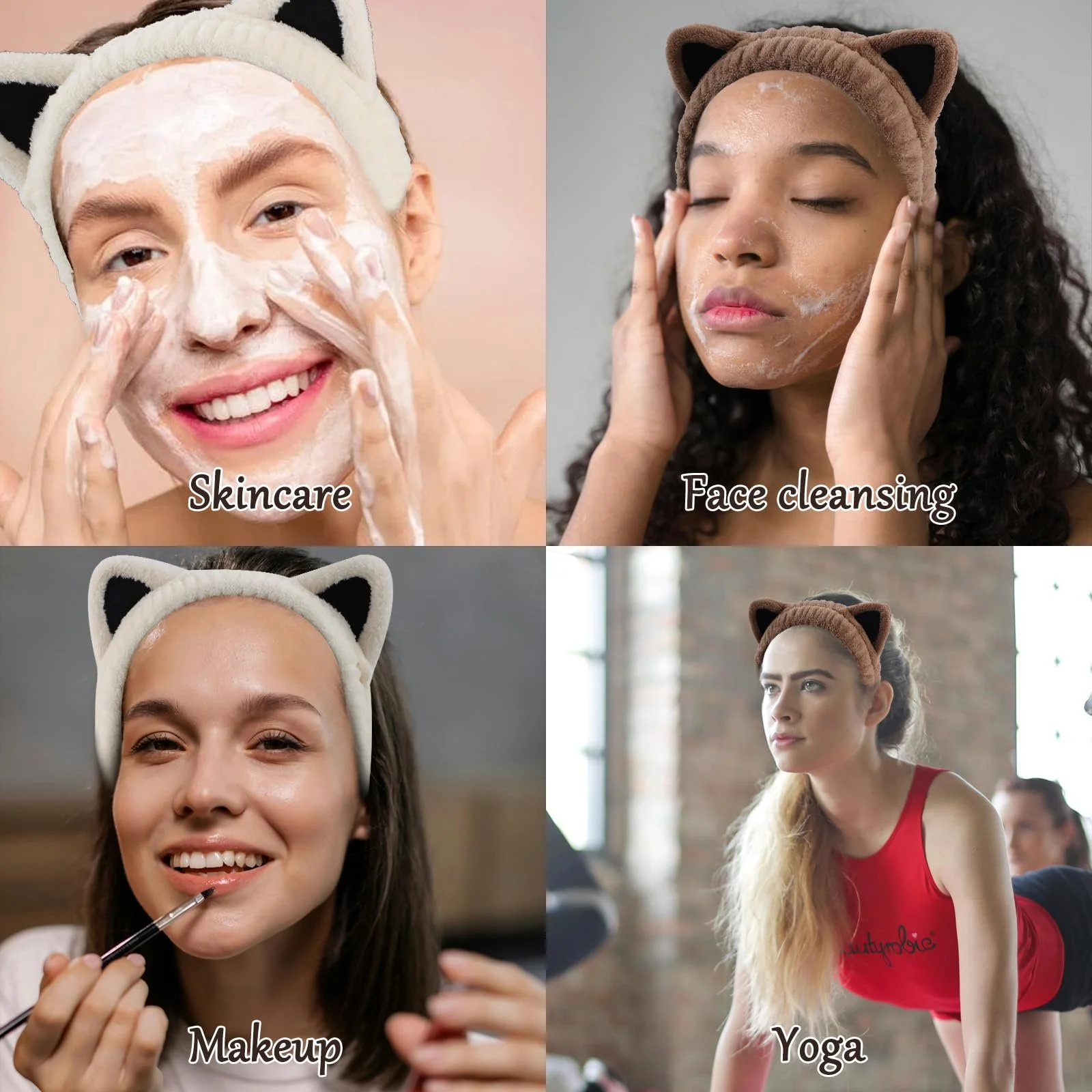 Набір пов'язок на голову з котячими вушками, фото №5 Набір пов'язок на голову з котячими вушками, фото №5