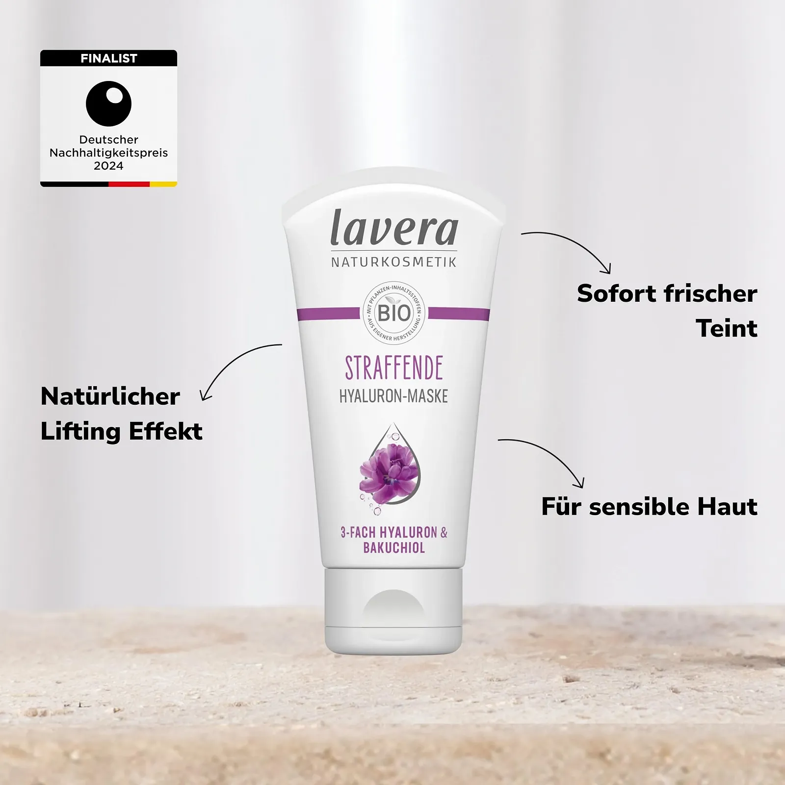 Маска Lavera Зміцнююча гіалуронова - Веганська 50 мл (1 шт. в упаковці), фото №3