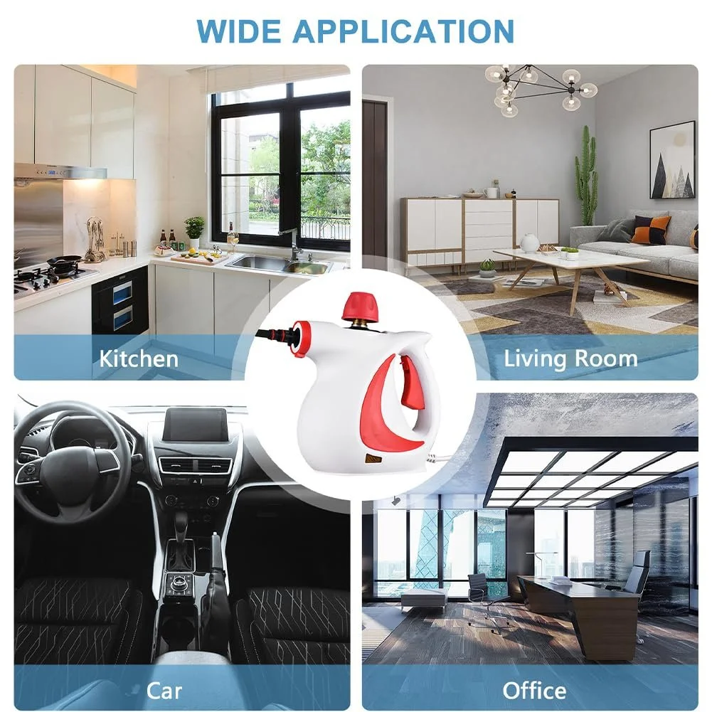 Пароочисник Red Hut 2025 Upgrade 1050 W 3.2 бар 350 мл Сірий, фото №7