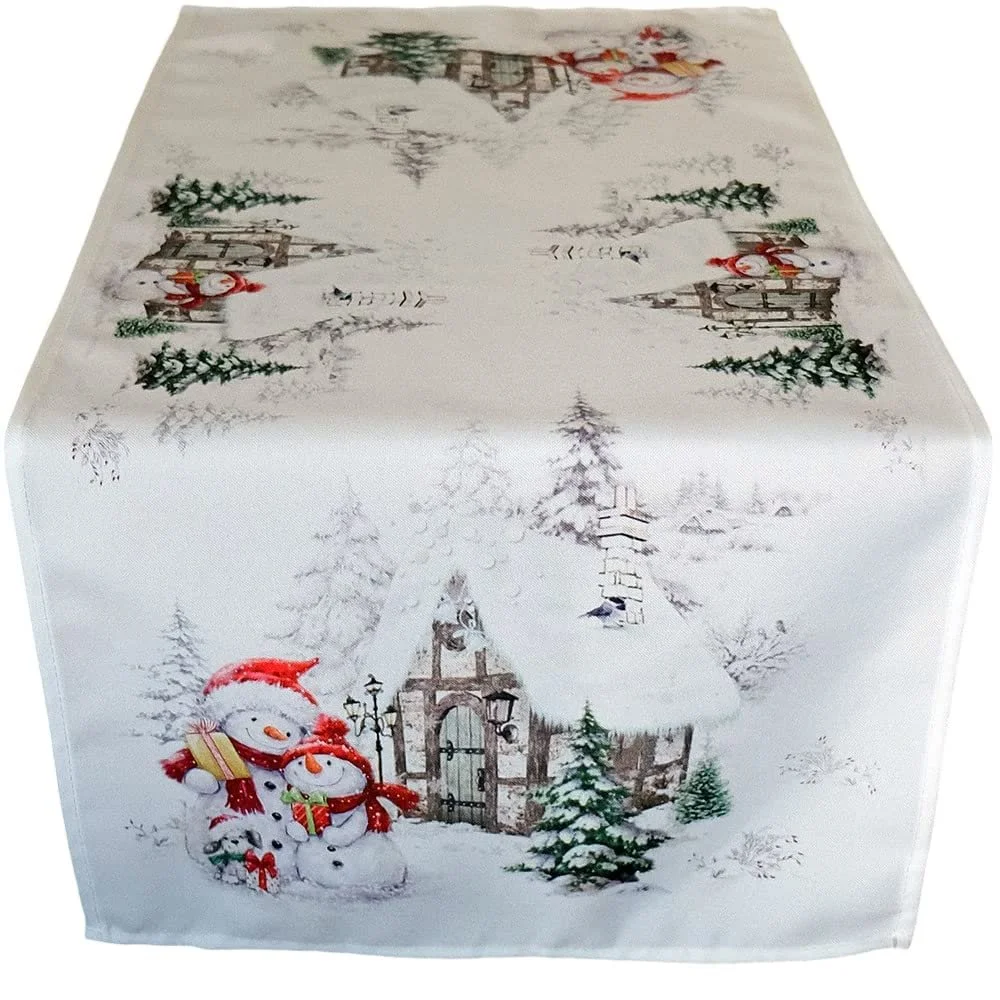 Ранер для столу matches21 HOME & HOBBY Robina Winter Landscape Snowmen & Houses 40 x 90 см, фото №1 Ранер для столу matches21 HOME & HOBBY Robina Winter Landscape Snowmen & Houses 40 x 90 см, фото №1