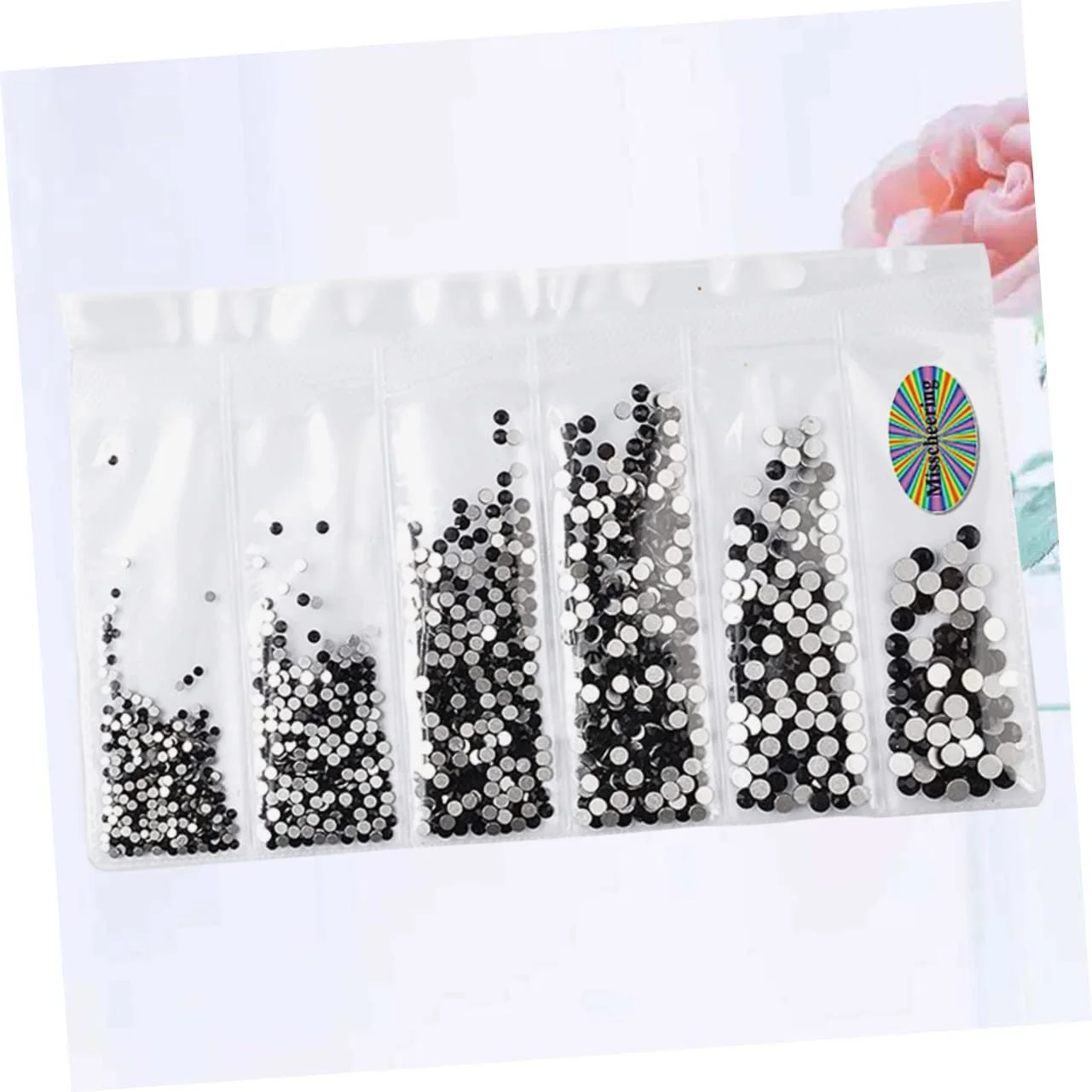 Стразы Плоские KALLORY 1364 шт. Блестящие украшения для декора, аксессуары для маникюра, наклейки со стразами, самоклеящиеся драгоценные камни, черный цвет, фото №9 Стразы Плоские KALLORY 1364 шт. Блестящие украшения для декора, аксессуары для маникюра, наклейки со стразами, самоклеящиеся драгоценные камни, черный цвет, фото №9