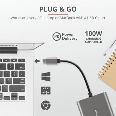 Концентратор Trust Dalyx 3-in-1 Multiport USB-C Adapter Aluminium 23772, фото №3