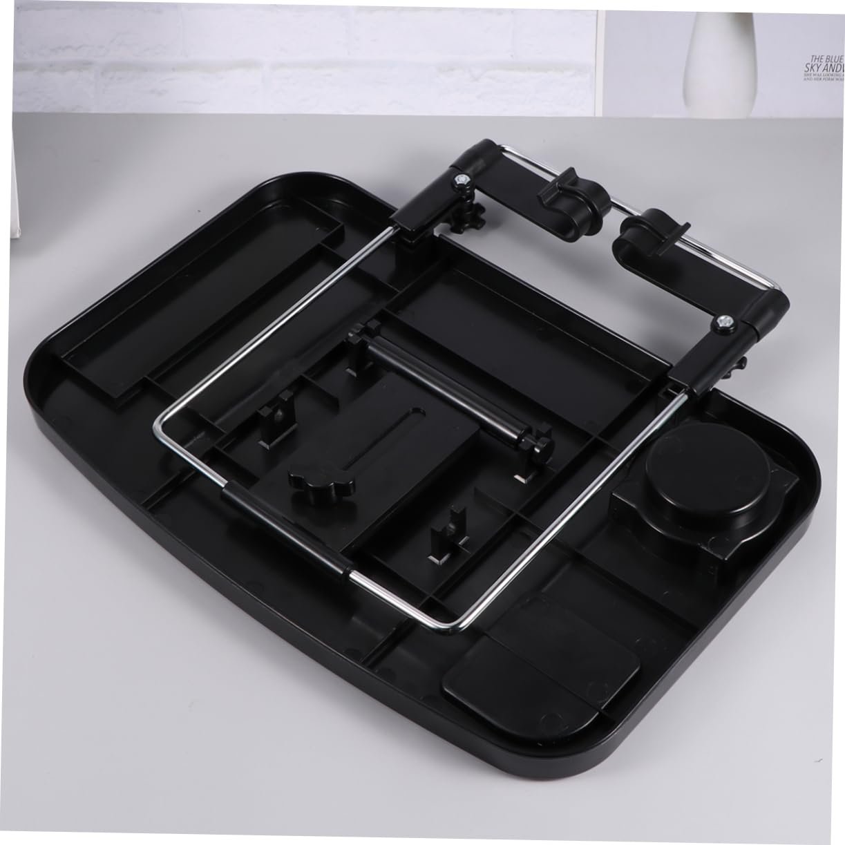 Автомобільний столик для ноутбука Sosoport, складаний, регульований, портативний, заднє сидіння, з тримачем для напоїв, фото №7