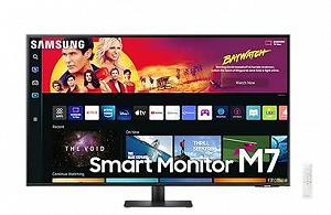Монітор Samsung M7 Smart S43BM700UU 43 дюйми VA-екран з динаміками 4K UHD частота оновлення 60Гц майже безрамковий дизайн чорний synthetic.ua - Фото 1