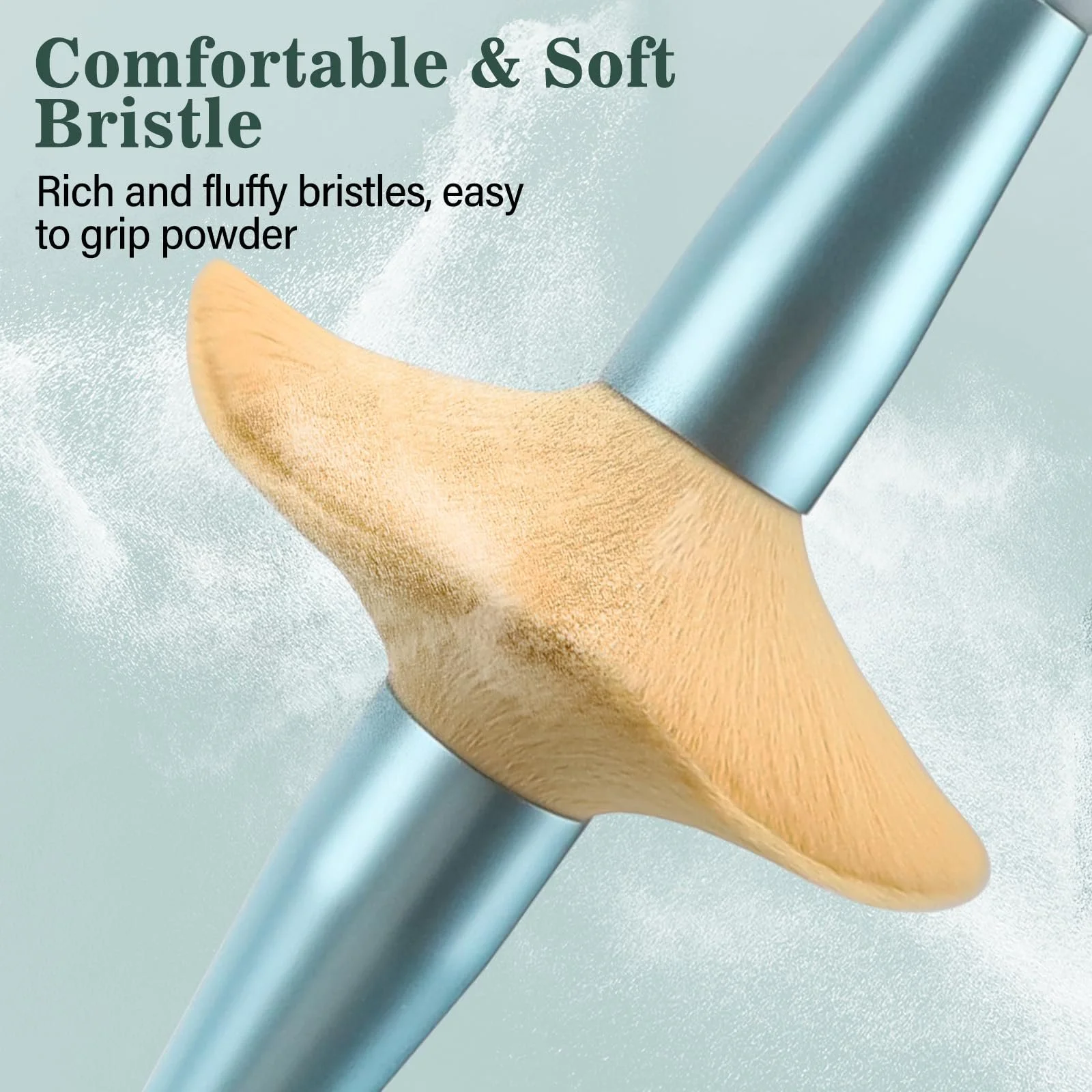 Косметичні пензлі LUXBRU 20 шт з подорожнім футляром Блакитний, фото №3 Косметичні пензлі LUXBRU 20 шт з подорожнім футляром Блакитний, фото №3