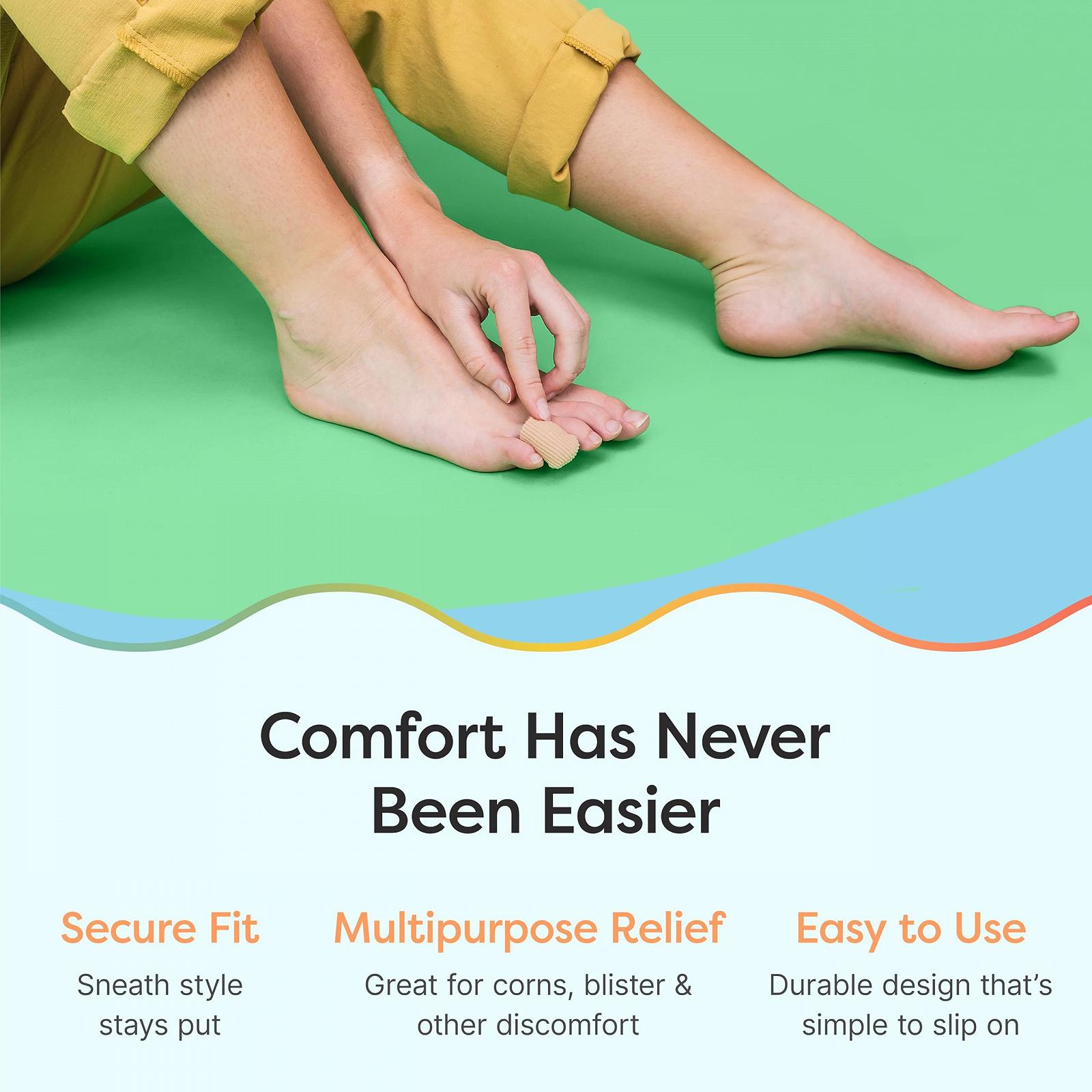 Напальчники ZenToes 5 шт. Закриті тканинні рукави з гелевою підкладкою, фото №4