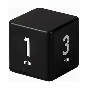 Таймер-куб цифровой с датчиком гравитации 1-3-5-10 Black - Фото 1