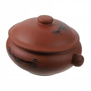 Керамическая кастрюля для медленного тушения и приготовления на пару термостойкая прочная универсальная суповая - Фото 1